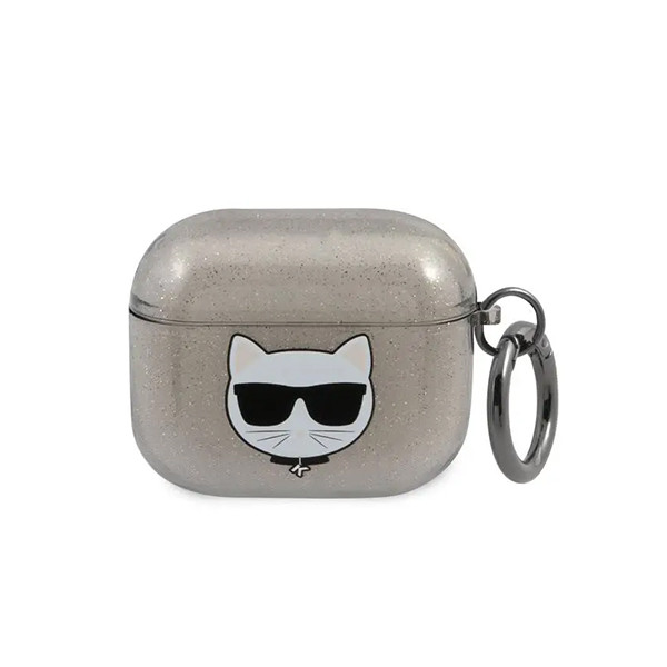 Karl Lagerfeld Airpod Case Compatible with Airpods 3 - Transparent Black, mobiles, lebanon, samsung, iphones, new, used, laptops, computers, huawei, phone, mobile prices in lebanon,mobile prices