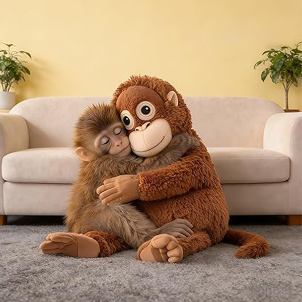 Punch Monkey Plush, 66cm Large Orangutan Soft Toy, Plushies Eco-Friendly Plushies Material - mobile shop in Hamra, Beirut, Lebanon. New and used phones, iPhone, Samsung, Huawei, Xiaomi, Oppo, Realme, Honor, Google Pixel, tablets, laptops, computers, and accessories. متجر موبايلات في الحمرا، بيروت، لبنان. هواتف جديدة ومستعملة، آيفون، سامسونج، هواوي، شاومي، أوبو، ريلمي، هونر، جوجل بيكسل، أجهزة لوحية، لابتوبات، كمبيوترات، واكسسوارات.