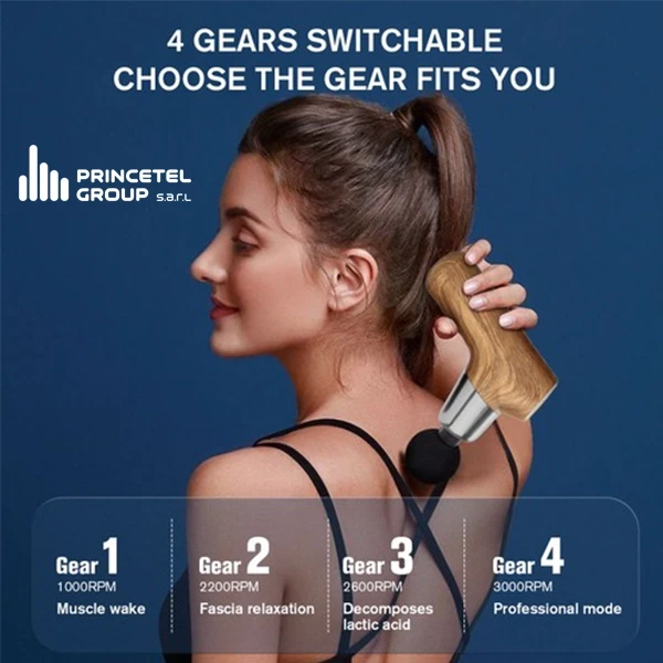 Green Lion Relaxante Portable Massage Gun 2500mAh - Brown - mobile shop in Hamra, Beirut, Lebanon. New and used phones, iPhone, Samsung, Huawei, Xiaomi, Oppo, Realme, Honor, Google Pixel, tablets, laptops, computers, and accessories. متجر موبايلات في الحمرا، بيروت، لبنان. هواتف جديدة ومستعملة، آيفون، سامسونج، هواوي، شاومي، أوبو، ريلمي، هونر، جوجل بيكسل، أجهزة لوحية، لابتوبات، كمبيوترات، واكسسوارات.