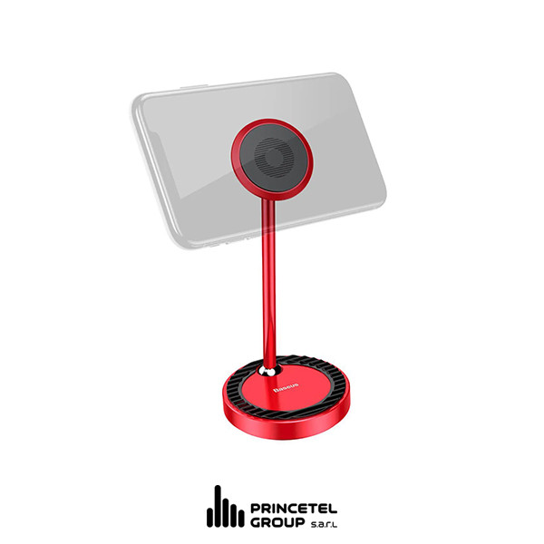 Baseus Desktop magnetic table stand red - mobile shop in Hamra, Beirut, Lebanon. New and used phones, iPhone, Samsung, Huawei, Xiaomi, Oppo, Realme, Honor, Google Pixel, tablets, laptops, computers, and accessories. متجر موبايلات في الحمرا، بيروت، لبنان. هواتف جديدة ومستعملة، آيفون، سامسونج، هواوي، شاومي، أوبو، ريلمي، هونر، جوجل بيكسل، أجهزة لوحية، لابتوبات، كمبيوترات، واكسسوارات.
