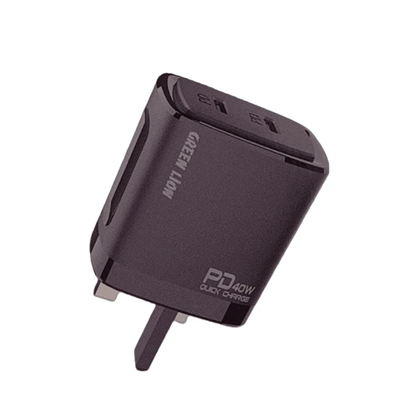 Green Lion PD20W+PD20W Total 40W +TC -IPH Data Cable 1m Black/Orange, mobiles, lebanon, samsung, iphones, new, used, laptops, computers, huawei, phone, mobile prices in lebanon,mobile prices