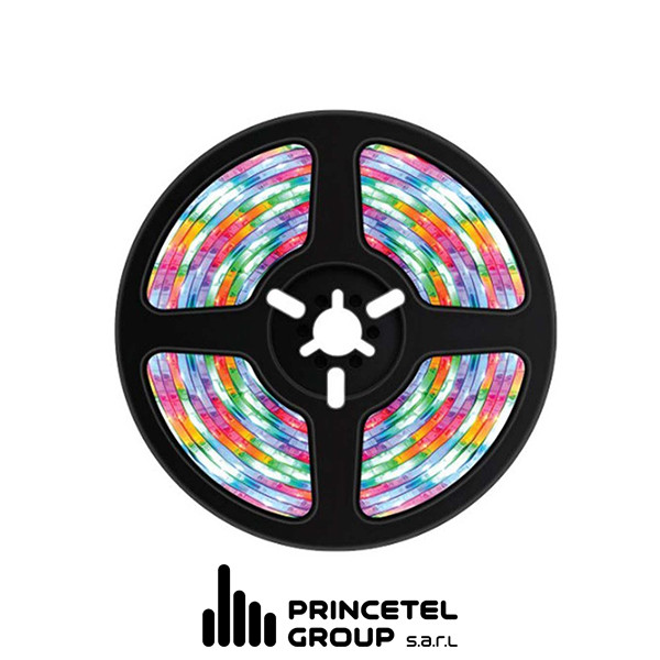 Porodo Blue 16.4 Ft Sound Reactive RGB Strip Light with 44 Key Remote - mobile shop in Hamra, Beirut, Lebanon. New and used phones, iPhone, Samsung, Huawei, Xiaomi, Oppo, Realme, Honor, Google Pixel, tablets, laptops, computers, and accessories. متجر موبايلات في الحمرا، بيروت، لبنان. هواتف جديدة ومستعملة، آيفون، سامسونج، هواوي، شاومي، أوبو، ريلمي، هونر، جوجل بيكسل، أجهزة لوحية، لابتوبات، كمبيوترات، واكسسوارات.