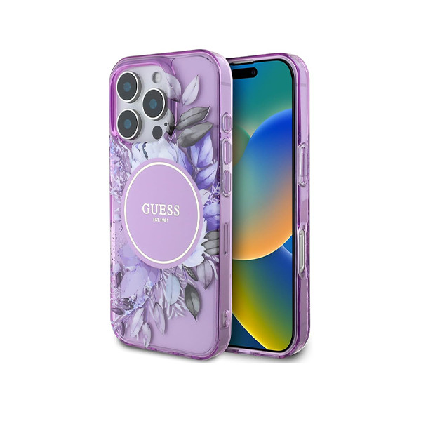 Guess MagSafe Flower Design for Iphone 16 pro max - mobile shop in Hamra, Beirut, Lebanon. New and used phones, iPhone, Samsung, Huawei, Xiaomi, Oppo, Realme, Honor, Google Pixel, tablets, laptops, computers, and accessories. متجر موبايلات في الحمرا، بيروت، لبنان. هواتف جديدة ومستعملة، آيفون، سامسونج، هواوي، شاومي، أوبو، ريلمي، هونر، جوجل بيكسل، أجهزة لوحية، لابتوبات، كمبيوترات، واكسسوارات.