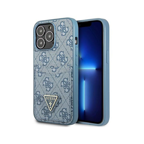 Guess iPhone 13 Pro / 13 6,1" niebieski /blue hardcase 4G Triangle Logo Cardslot, mobiles, lebanon, samsung, iphones, new, used, laptops, computers, huawei, phone, mobile prices in lebanon,mobile prices
