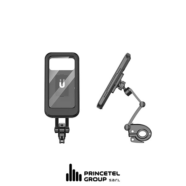 Rock Universal Retractable Bike Phone Mount - Black - mobile shop in Hamra, Beirut, Lebanon. New and used phones, iPhone, Samsung, Huawei, Xiaomi, Oppo, Realme, Honor, Google Pixel, tablets, laptops, computers, and accessories. متجر موبايلات في الحمرا، بيروت، لبنان. هواتف جديدة ومستعملة، آيفون، سامسونج، هواوي، شاومي، أوبو، ريلمي، هونر، جوجل بيكسل، أجهزة لوحية، لابتوبات، كمبيوترات، واكسسوارات.