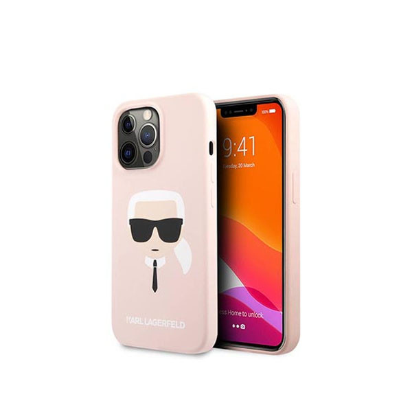 Iphone 13 Pro - Silicone Pink Karl's Head Design - Karl Lagerfeld, mobiles, lebanon, samsung, iphones, new, used, laptops, computers, huawei, phone, mobile prices in lebanon,mobile prices