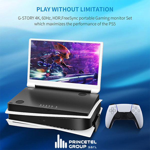 G-STORY 15.6" Inch IPS 4k 60Hz Portable Monitor Gaming display Integrated with PS5 - mobile shop in Hamra, Beirut, Lebanon. New and used phones, iPhone, Samsung, Huawei, Xiaomi, Oppo, Realme, Honor, Google Pixel, tablets, laptops, computers, and accessories. متجر موبايلات في الحمرا، بيروت، لبنان. هواتف جديدة ومستعملة، آيفون، سامسونج، هواوي، شاومي، أوبو، ريلمي، هونر، جوجل بيكسل، أجهزة لوحية، لابتوبات، كمبيوترات، واكسسوارات.
