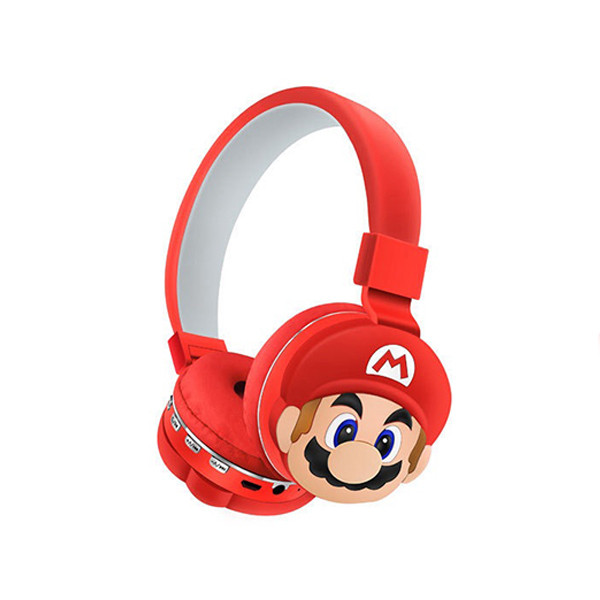 Cartoon Headset Super Mario Kid Wireless Headphones AH-806Q - Red, mobiles, lebanon, samsung, iphones, new, used, laptops, computers, huawei, phone, mobile prices in lebanon,mobile prices