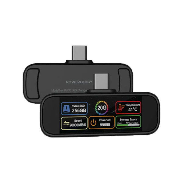 Powerology VaultX  256 GB Phone SSD with TFT LCD  Display, mobiles, lebanon, samsung, iphones, new, used, laptops, computers, huawei, phone, mobile prices in lebanon,mobile prices