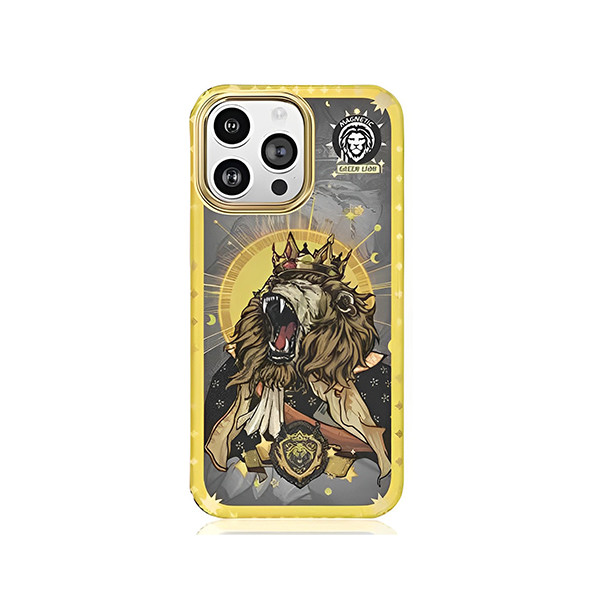 Green Lion Magnetic Warrior Case iPhone 14 Pro - Yellow, mobiles, lebanon, samsung, iphones, new, used, laptops, computers, huawei, phone, mobile prices in lebanon,mobile prices