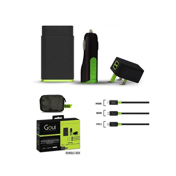 Goui Bundle Hero 10/ Spot/ Viper/ Micro/ 8pin Classic Cable/ Type C/ Bag black, mobiles, lebanon, samsung, iphones, new, used, laptops, computers, huawei, phone, mobile prices in lebanon,mobile prices