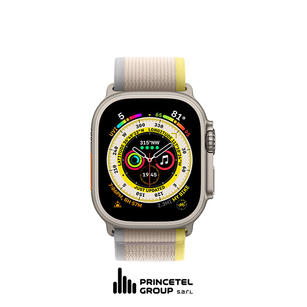 Apple Watch Ultra 49MM Titanuim Yellow Beige Trail Loop M/L - mobile shop in Hamra, Beirut, Lebanon. New and used phones, iPhone, Samsung, Huawei, Xiaomi, Oppo, Realme, Honor, Google Pixel, tablets, laptops, computers, and accessories. متجر موبايلات في الحمرا، بيروت، لبنان. هواتف جديدة ومستعملة، آيفون، سامسونج، هواوي، شاومي، أوبو، ريلمي، هونر، جوجل بيكسل، أجهزة لوحية، لابتوبات، كمبيوترات، واكسسوارات.