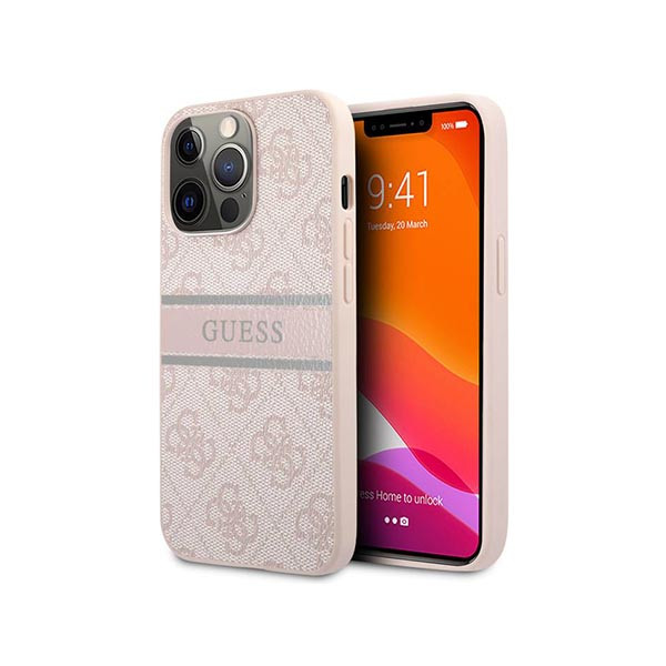 Guess case for iPhone 13 Pro / 13 6,1" pink hard case 4G Stripe, mobiles, lebanon, samsung, iphones, new, used, laptops, computers, huawei, phone, mobile prices in lebanon,mobile prices