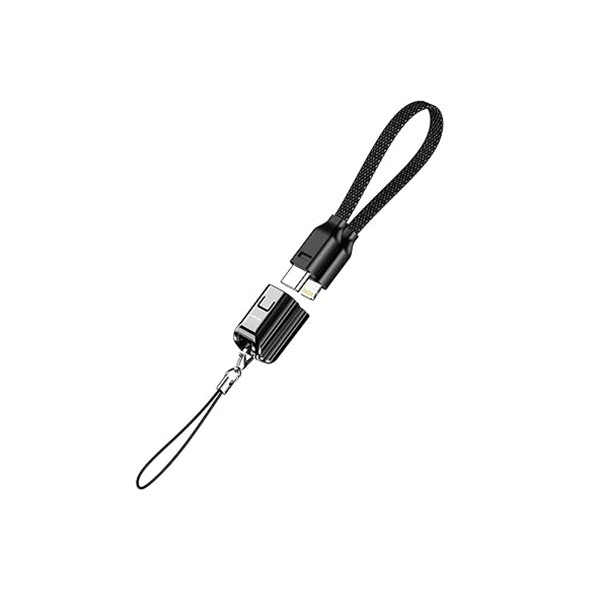 Green Lion Lanyard Cable Usb-C To Lightning 15Cm Braided 30W Black, mobiles, lebanon, samsung, iphones, new, used, laptops, computers, huawei, phone, mobile prices in lebanon,mobile prices