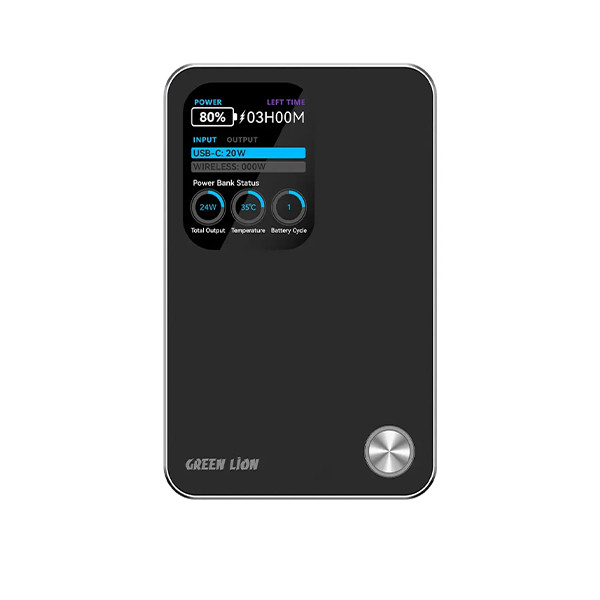 Green Lion G Mag 3 IN 1 10000mAh Power Bank PD  20W - Black - mobile shop in Hamra, Beirut, Lebanon. New and used phones, iPhone, Samsung, Huawei, Xiaomi, Oppo, Realme, Honor, Google Pixel, tablets, laptops, computers, and accessories. متجر موبايلات في الحمرا، بيروت، لبنان. هواتف جديدة ومستعملة، آيفون، سامسونج، هواوي، شاومي، أوبو، ريلمي، هونر، جوجل بيكسل، أجهزة لوحية، لابتوبات، كمبيوترات، واكسسوارات.