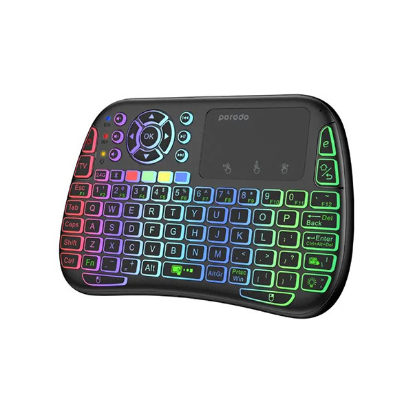 Porodo Mini Wireless Keyboard  Touch Combo - Black, mobiles, lebanon, samsung, iphones, new, used, laptops, computers, huawei, phone, mobile prices in lebanon,mobile prices