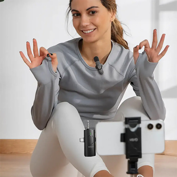 Porodo audix Elite 3 In 1 Lavalier Microphone - Type-C + Lightening + Aux - Black - mobile shop in Hamra, Beirut, Lebanon. New and used phones, iPhone, Samsung, Huawei, Xiaomi, Oppo, Realme, Honor, Google Pixel, tablets, laptops, computers, and accessories. متجر موبايلات في الحمرا، بيروت، لبنان. هواتف جديدة ومستعملة، آيفون، سامسونج، هواوي، شاومي، أوبو، ريلمي، هونر، جوجل بيكسل، أجهزة لوحية، لابتوبات، كمبيوترات، واكسسوارات.