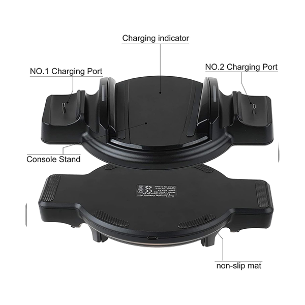 PS5 Stand - Vertical Stand for PS5 Console, DualSense Charging Station Dock with LED Indicator and USB-C Charger Cord - Black - mobile shop in Hamra, Beirut, Lebanon. New and used phones, iPhone, Samsung, Huawei, Xiaomi, Oppo, Realme, Honor, Google Pixel, tablets, laptops, computers, and accessories. متجر موبايلات في الحمرا، بيروت، لبنان. هواتف جديدة ومستعملة، آيفون، سامسونج، هواوي، شاومي، أوبو، ريلمي، هونر، جوجل بيكسل، أجهزة لوحية، لابتوبات، كمبيوترات، واكسسوارات.