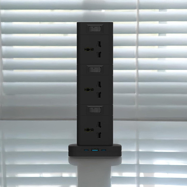 Porodo Chargelink Smart Power Strip 4 AC & 3 USB Ports - Black - mobile shop in Hamra, Beirut, Lebanon. New and used phones, iPhone, Samsung, Huawei, Xiaomi, Oppo, Realme, Honor, Google Pixel, tablets, laptops, computers, and accessories. متجر موبايلات في الحمرا، بيروت، لبنان. هواتف جديدة ومستعملة، آيفون، سامسونج، هواوي، شاومي، أوبو، ريلمي، هونر، جوجل بيكسل، أجهزة لوحية، لابتوبات، كمبيوترات، واكسسوارات.
