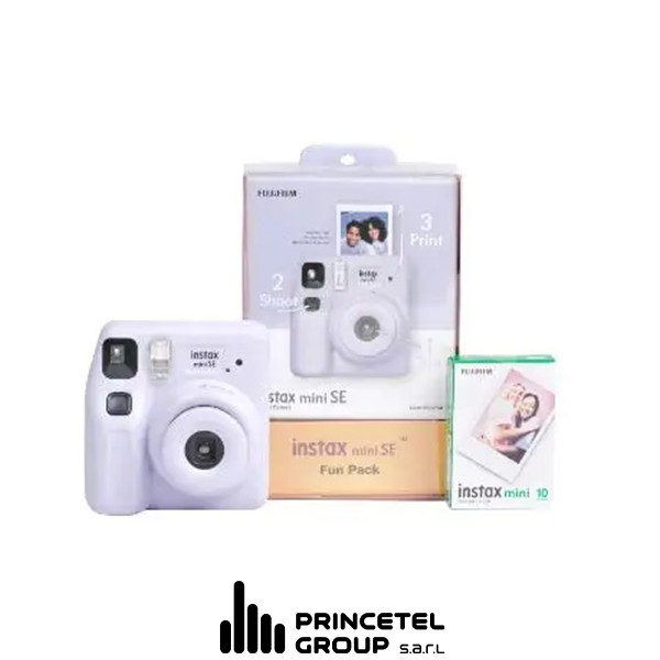 Fujifilm Instax Mini SE Fun Pack Instant Camera Light Purple - mobile shop in Hamra, Beirut, Lebanon. New and used phones, iPhone, Samsung, Huawei, Xiaomi, Oppo, Realme, Honor, Google Pixel, tablets, laptops, computers, and accessories. متجر موبايلات في الحمرا، بيروت، لبنان. هواتف جديدة ومستعملة، آيفون، سامسونج، هواوي، شاومي، أوبو، ريلمي، هونر، جوجل بيكسل، أجهزة لوحية، لابتوبات، كمبيوترات، واكسسوارات.