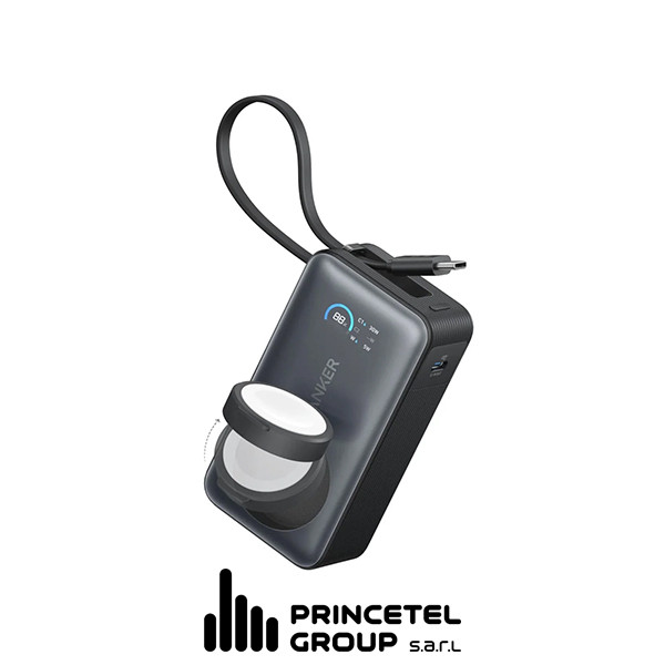 Anker Mag Go Power Bank 10K 35W For Apple Watch Black - mobile shop in Hamra, Beirut, Lebanon. New and used phones, iPhone, Samsung, Huawei, Xiaomi, Oppo, Realme, Honor, Google Pixel, tablets, laptops, computers, and accessories. متجر موبايلات في الحمرا، بيروت، لبنان. هواتف جديدة ومستعملة، آيفون، سامسونج، هواوي، شاومي، أوبو، ريلمي، هونر، جوجل بيكسل، أجهزة لوحية، لابتوبات، كمبيوترات، واكسسوارات.