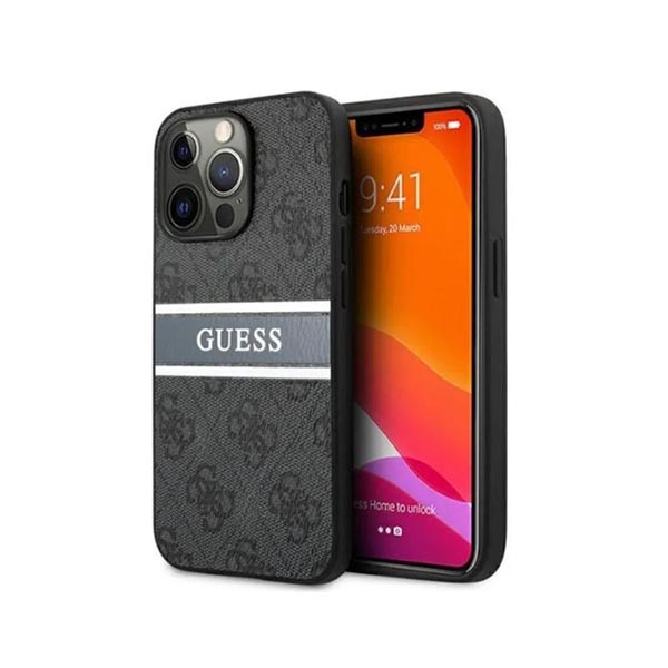 Cover Guess IPHONE 13 Pro Case Hard Faux Leather Grey, mobiles, lebanon, samsung, iphones, new, used, laptops, computers, huawei, phone, mobile prices in lebanon,mobile prices