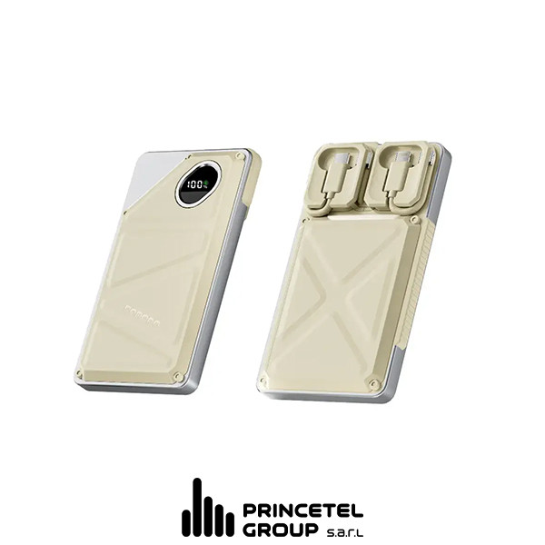 Porodo 10000mAh   Powerbank 2xType-C, USB A and Type C and  Digital Display with C &  Lightning Cable- White - mobile shop in Hamra, Beirut, Lebanon. New and used phones, iPhone, Samsung, Huawei, Xiaomi, Oppo, Realme, Honor, Google Pixel, tablets, laptops, computers, and accessories. متجر موبايلات في الحمرا، بيروت، لبنان. هواتف جديدة ومستعملة، آيفون، سامسونج، هواوي، شاومي، أوبو، ريلمي، هونر، جوجل بيكسل، أجهزة لوحية، لابتوبات، كمبيوترات، واكسسوارات.