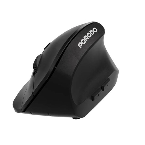 Porodo Vertical Dual Mode Rechargeable Mouse BT+DPI - Black - mobile shop in Hamra, Beirut, Lebanon. New and used phones, iPhone, Samsung, Huawei, Xiaomi, Oppo, Realme, Honor, Google Pixel, tablets, laptops, computers, and accessories. متجر موبايلات في الحمرا، بيروت، لبنان. هواتف جديدة ومستعملة، آيفون، سامسونج، هواوي، شاومي، أوبو، ريلمي، هونر، جوجل بيكسل، أجهزة لوحية، لابتوبات، كمبيوترات، واكسسوارات.
