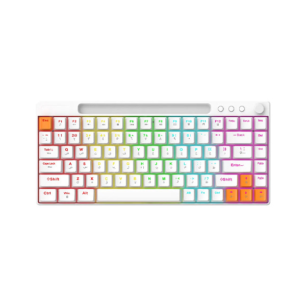 Porodo Gaming Wired Mechanical  Keyboard - White, mobiles, lebanon, samsung, iphones, new, used, laptops, computers, huawei, phone, mobile prices in lebanon,mobile prices