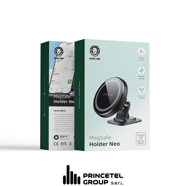 Green Lion Magsafe Holder  Neo - Black - mobile shop in Hamra, Beirut, Lebanon. New and used phones, iPhone, Samsung, Huawei, Xiaomi, Oppo, Realme, Honor, Google Pixel, tablets, laptops, computers, and accessories. متجر موبايلات في الحمرا، بيروت، لبنان. هواتف جديدة ومستعملة، آيفون، سامسونج، هواوي، شاومي، أوبو، ريلمي، هونر، جوجل بيكسل، أجهزة لوحية، لابتوبات، كمبيوترات، واكسسوارات.
