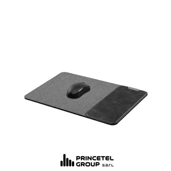 Mouse pad with wireless mobile charger (15W) (Wireless Charging) Powerology Grey - mobile shop in Hamra, Beirut, Lebanon. New and used phones, iPhone, Samsung, Huawei, Xiaomi, Oppo, Realme, Honor, Google Pixel, tablets, laptops, computers, and accessories. متجر موبايلات في الحمرا، بيروت، لبنان. هواتف جديدة ومستعملة، آيفون، سامسونج، هواوي، شاومي، أوبو، ريلمي، هونر، جوجل بيكسل، أجهزة لوحية، لابتوبات، كمبيوترات، واكسسوارات.