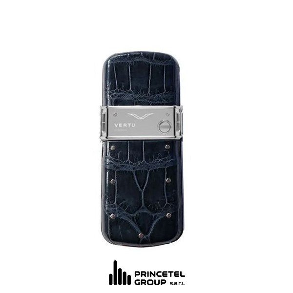Vertu Constellation 2006 Leather Dark Blue Alligator - mobile shop in Hamra, Beirut, Lebanon. New and used phones, iPhone, Samsung, Huawei, Xiaomi, Oppo, Realme, Honor, Google Pixel, tablets, laptops, computers, and accessories. متجر موبايلات في الحمرا، بيروت، لبنان. هواتف جديدة ومستعملة، آيفون، سامسونج، هواوي، شاومي، أوبو، ريلمي، هونر، جوجل بيكسل، أجهزة لوحية، لابتوبات، كمبيوترات، واكسسوارات.