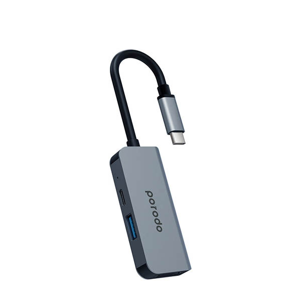 porodo Porodo 3 in 1 Aluminium USB-C to HDMI Adapter, mobiles, lebanon, samsung, iphones, new, used, laptops, computers, huawei, phone, mobile prices in lebanon,mobile prices