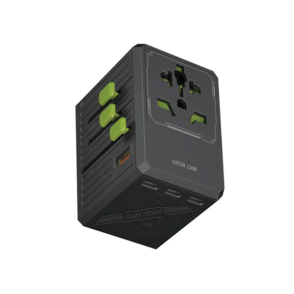 Green Lion Gan Adapter 35w 6in1 And 2in2 Cable Black, mobiles, lebanon, samsung, iphones, new, used, laptops, computers, huawei, phone, mobile prices in lebanon,mobile prices