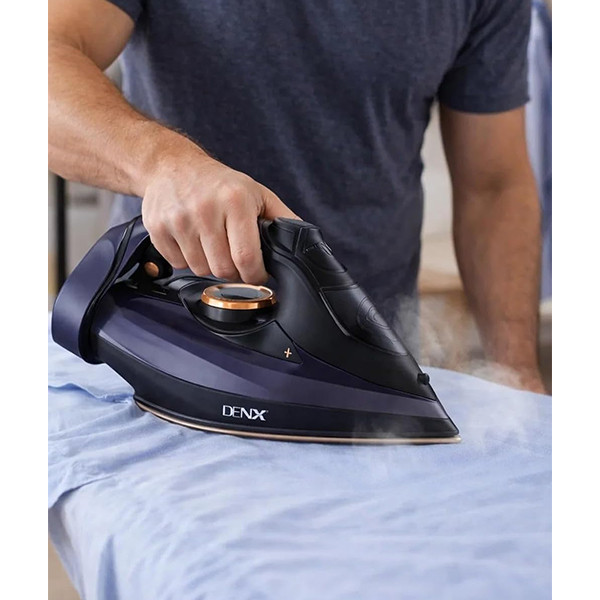DENX DX3012 Electric Iron with Detachable Charging Base - mobile shop in Hamra, Beirut, Lebanon. New and used phones, iPhone, Samsung, Huawei, Xiaomi, Oppo, Realme, Honor, Google Pixel, tablets, laptops, computers, and accessories. متجر موبايلات في الحمرا، بيروت، لبنان. هواتف جديدة ومستعملة، آيفون، سامسونج، هواوي، شاومي، أوبو، ريلمي، هونر، جوجل بيكسل، أجهزة لوحية، لابتوبات، كمبيوترات، واكسسوارات.