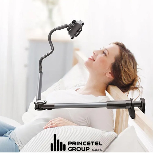 Baseus Unlimited Adjustment Lazy Phone Holder Grey - mobile shop in Hamra, Beirut, Lebanon. New and used phones, iPhone, Samsung, Huawei, Xiaomi, Oppo, Realme, Honor, Google Pixel, tablets, laptops, computers, and accessories. متجر موبايلات في الحمرا، بيروت، لبنان. هواتف جديدة ومستعملة، آيفون، سامسونج، هواوي، شاومي، أوبو، ريلمي، هونر، جوجل بيكسل، أجهزة لوحية، لابتوبات، كمبيوترات، واكسسوارات.