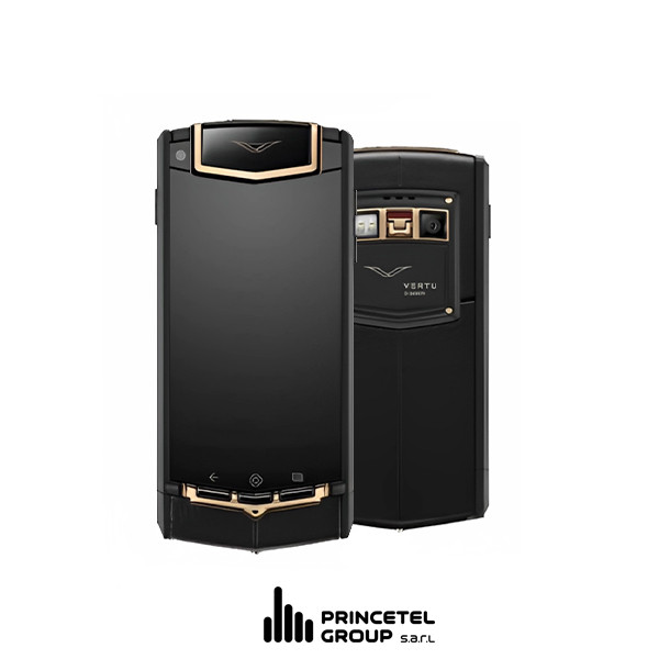 Vertu Signature TI Titanium Gold Black - mobile shop in Hamra, Beirut, Lebanon. New and used phones, iPhone, Samsung, Huawei, Xiaomi, Oppo, Realme, Honor, Google Pixel, tablets, laptops, computers, and accessories. متجر موبايلات في الحمرا، بيروت، لبنان. هواتف جديدة ومستعملة، آيفون، سامسونج، هواوي، شاومي، أوبو، ريلمي، هونر، جوجل بيكسل، أجهزة لوحية، لابتوبات، كمبيوترات، واكسسوارات.