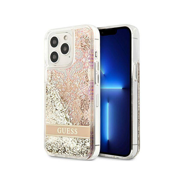 Guess case iPhone 13 Pro Glitter Flower, gold, mobiles, lebanon, samsung, iphones, new, used, laptops, computers, huawei, phone, mobile prices in lebanon,mobile prices