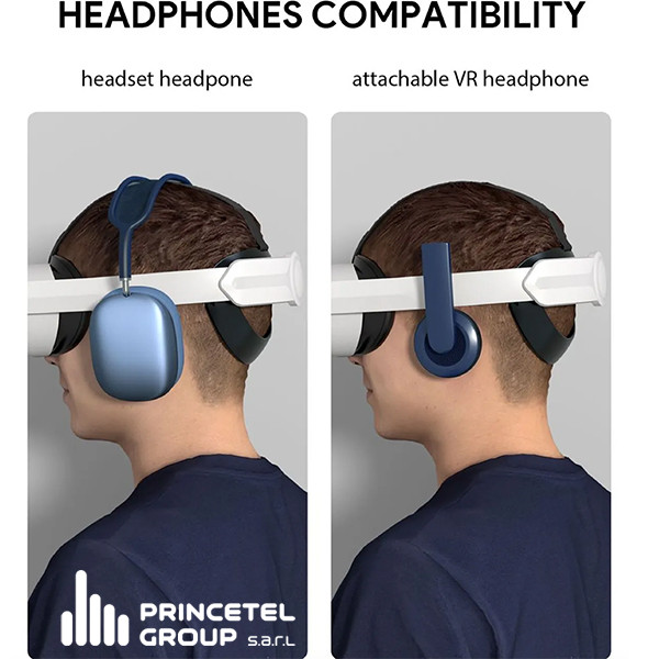 Blupebble - Elite Adjustable Head Strap Made For Meta Quest 2 - White - mobile shop in Hamra, Beirut, Lebanon. New and used phones, iPhone, Samsung, Huawei, Xiaomi, Oppo, Realme, Honor, Google Pixel, tablets, laptops, computers, and accessories. متجر موبايلات في الحمرا، بيروت، لبنان. هواتف جديدة ومستعملة، آيفون، سامسونج، هواوي، شاومي، أوبو، ريلمي، هونر، جوجل بيكسل، أجهزة لوحية، لابتوبات، كمبيوترات، واكسسوارات.