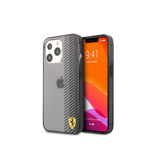 CG MOBILE Ferrari Transparent Hard Case Gradient Print Logo Compatible for iPhone 13 Pro (6.1") Scratches Resistant, Easy Access to All Ports, mobiles, lebanon, samsung, iphones, new, used, laptops, computers, huawei, phone, mobile prices in lebanon,mobile prices