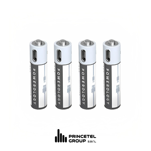 Powerology USB Rechargeable Lithium-ion Battery AAA - mobile shop in Hamra, Beirut, Lebanon. New and used phones, iPhone, Samsung, Huawei, Xiaomi, Oppo, Realme, Honor, Google Pixel, tablets, laptops, computers, and accessories. متجر موبايلات في الحمرا، بيروت، لبنان. هواتف جديدة ومستعملة، آيفون، سامسونج، هواوي، شاومي، أوبو، ريلمي، هونر، جوجل بيكسل، أجهزة لوحية، لابتوبات، كمبيوترات، واكسسوارات.