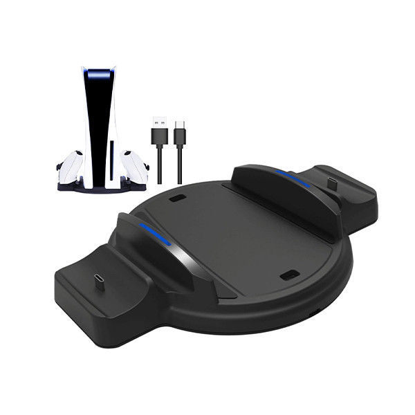 PS5 Stand - Vertical Stand for PS5 Console, DualSense Charging Station Dock with LED Indicator and USB-C Charger Cord - Black, mobiles, lebanon, samsung, iphones, new, used, laptops, computers, huawei, phone, mobile prices in lebanon,mobile prices