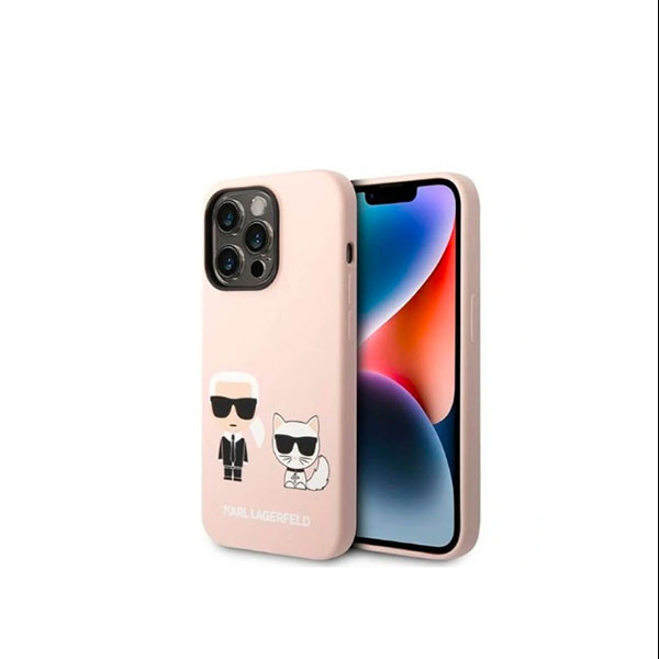 Original Case IPHONE 14 Karl Lagerfeld Hardcase Liquid Silicone Karl & Choupette Magsafe (KLHMP14SSSKCK) black, mobiles, lebanon, samsung, iphones, new, used, laptops, computers, huawei, phone, mobile prices in lebanon,mobile prices