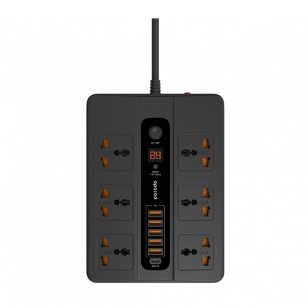 porodo Multi-Port Super Hub With 5 USB - 6 AC Output - 1 USB-C PD, mobiles, lebanon, samsung, iphones, new, used, laptops, computers, huawei, phone, mobile prices in lebanon,mobile prices