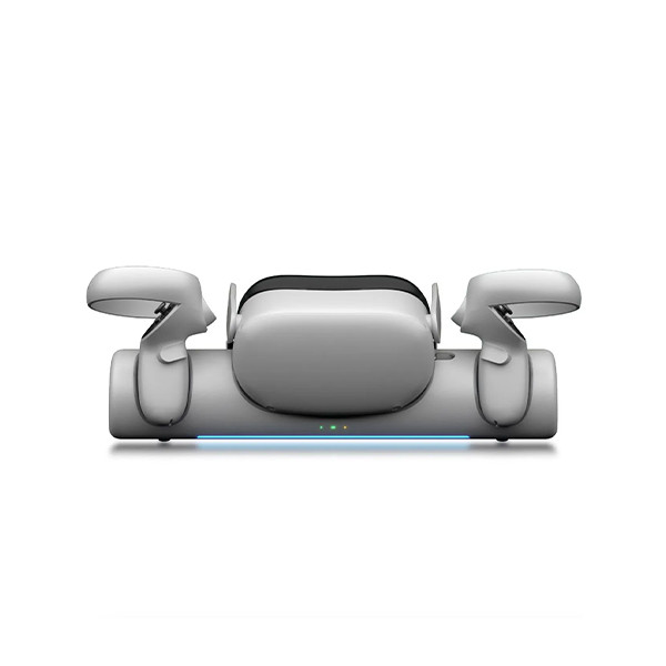 Blupebble - Elite Charging Station Designed For Meta Quest 2 - White - mobile shop in Hamra, Beirut, Lebanon. New and used phones, iPhone, Samsung, Huawei, Xiaomi, Oppo, Realme, Honor, Google Pixel, tablets, laptops, computers, and accessories. متجر موبايلات في الحمرا، بيروت، لبنان. هواتف جديدة ومستعملة، آيفون، سامسونج، هواوي، شاومي، أوبو، ريلمي، هونر، جوجل بيكسل، أجهزة لوحية، لابتوبات، كمبيوترات، واكسسوارات.