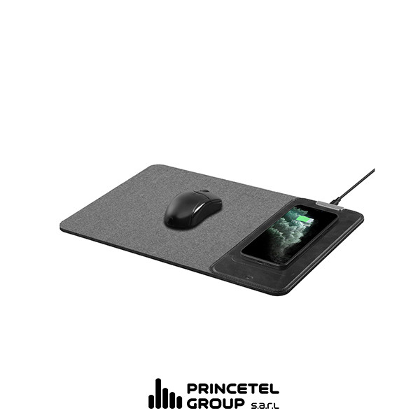 Mouse pad with wireless mobile charger (15W) (Wireless Charging) Powerology Grey - mobile shop in Hamra, Beirut, Lebanon. New and used phones, iPhone, Samsung, Huawei, Xiaomi, Oppo, Realme, Honor, Google Pixel, tablets, laptops, computers, and accessories. متجر موبايلات في الحمرا، بيروت، لبنان. هواتف جديدة ومستعملة، آيفون، سامسونج، هواوي، شاومي، أوبو، ريلمي، هونر، جوجل بيكسل، أجهزة لوحية، لابتوبات، كمبيوترات، واكسسوارات.