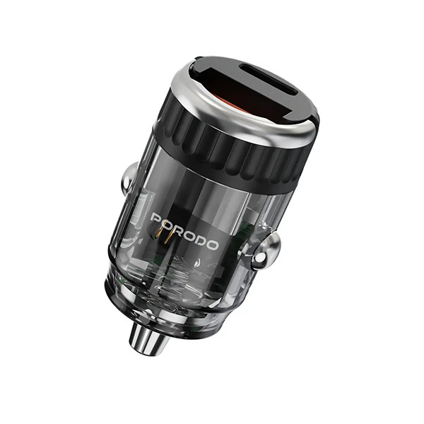 Porodo Dual Port  USB Car Fast Charger, QC3.0, 36W,  WITH CABLE (C TO L) - Black, mobiles, lebanon, samsung, iphones, new, used, laptops, computers, huawei, phone, mobile prices in lebanon,mobile prices