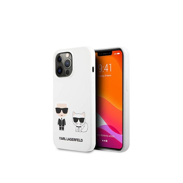 Karl Lagerfeld Hardcase Klhcp13msskcw Iphone 13 Pro Silicone Karl&choupette White, mobiles, lebanon, samsung, iphones, new, used, laptops, computers, huawei, phone, mobile prices in lebanon,mobile prices