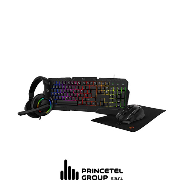 Porodo Gaming 4in1 Combo with Keyboard, Head phone, Mouse and Mouse Pad - Black - mobile shop in Hamra, Beirut, Lebanon. New and used phones, iPhone, Samsung, Huawei, Xiaomi, Oppo, Realme, Honor, Google Pixel, tablets, laptops, computers, and accessories. متجر موبايلات في الحمرا، بيروت، لبنان. هواتف جديدة ومستعملة، آيفون، سامسونج، هواوي، شاومي، أوبو، ريلمي، هونر، جوجل بيكسل، أجهزة لوحية، لابتوبات، كمبيوترات، واكسسوارات.