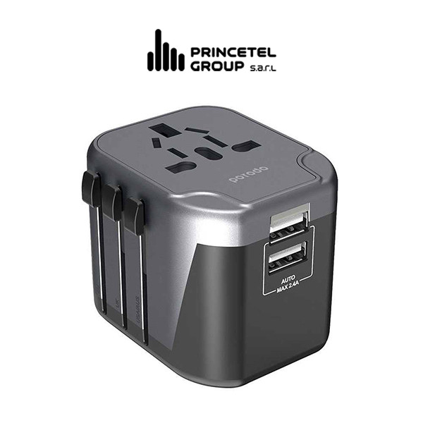 Porodo 8A Dual Fuse AC Output Universal Travel Charger - mobile shop in Hamra, Beirut, Lebanon. New and used phones, iPhone, Samsung, Huawei, Xiaomi, Oppo, Realme, Honor, Google Pixel, tablets, laptops, computers, and accessories. متجر موبايلات في الحمرا، بيروت، لبنان. هواتف جديدة ومستعملة، آيفون، سامسونج، هواوي، شاومي، أوبو، ريلمي، هونر، جوجل بيكسل، أجهزة لوحية، لابتوبات، كمبيوترات، واكسسوارات.